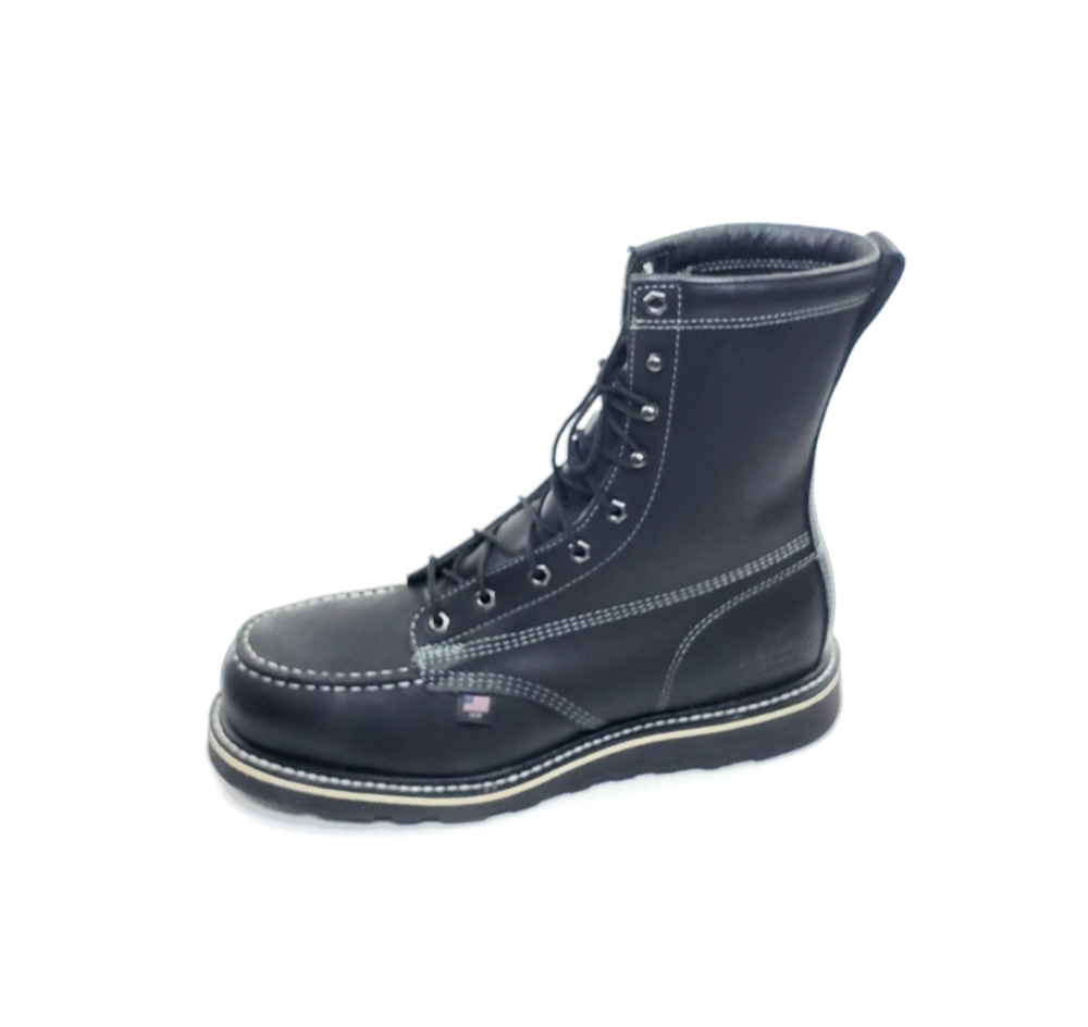Thorogood American Heritage Mens Safety Toe Work Boots Black Leather Size 11 D